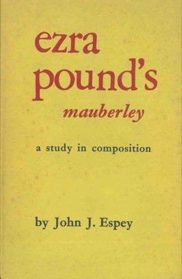 Ezra Pound's Mauberley. A study in composition. B009A91TIE Book Cover