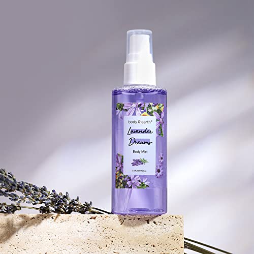 Gifts for Women Body & Earth Perfume for Women, Gifts Set 3CPS Fragrance Skin Care Gifts Lavender Perfumed Gift Set, Perfume Set Include Body Mist for Women Christmas, Mother's Day, Valentine's Day