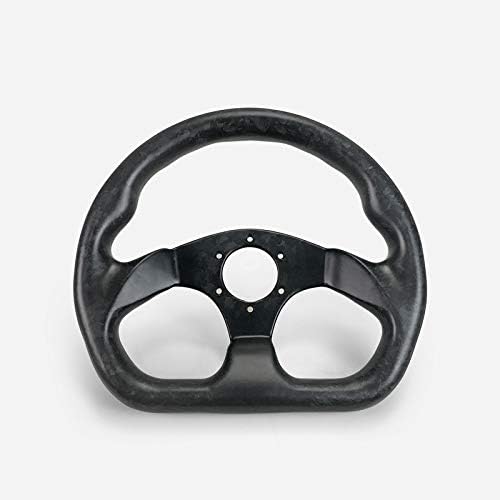 EPR Matte Forged Carbon Universal Flat Type Steering Wheel Replacement Trim kit (320mm diamete, 6 Bolts 70mm PCD)