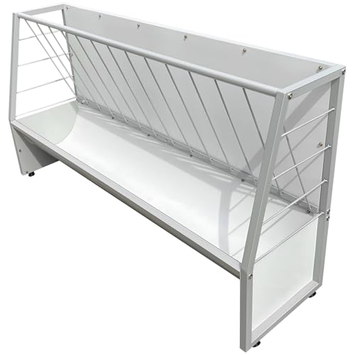 BUYYAH 5 Ft Pasture Hay Feeder, Galvanized Steel Livestock Hay Feeder, Outdoor Pasture Feeder for Sheep, Goats, Pony and Mini Horses by BUYYAH - Used condition - US$114.04
