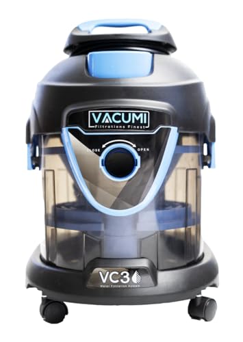 Vacumi VC3 Water Filter Vacuum Cleaner 15L Bagless | Dust & Allergen Trapping with Water Filtration | Wet & Dry Vacuum with Blower, 1400W Variable Power