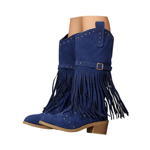 Bottes de cowboy grande taille avec gros talon pour un confort hivernal