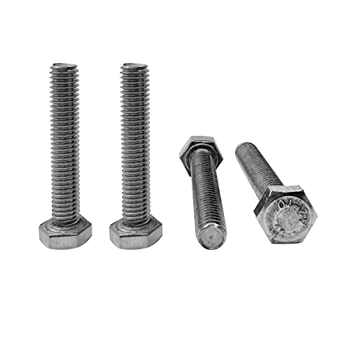 Image of M6 Hex Bolt, M6-1.0 x 35mm Hex Head Screw Bolts, 304 Stainless Steel, Fully Threaded, Plain Finish, Hex Tap Bolts 20Pcs (M6x35mm)