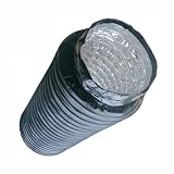 LXYLYX 4/6/8 Inches 3.3FT Noise Reducer Silencer for Inline Duct Fan Flex Air Aluminum Foil Ducting(6 Inches)