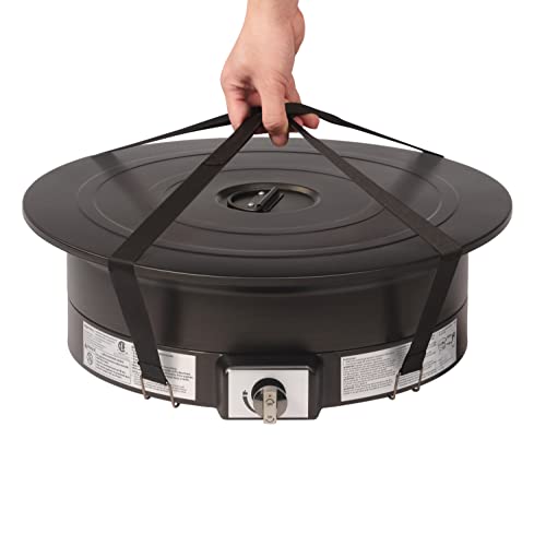 Amazon Basics 24-Inch 55,000 Btu Round Portable Propane Gas Fire Pit With Carry Strap #TOP1