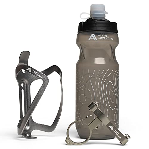Bike Water Bottle Holder Combo - 20 Oz Squeeze...