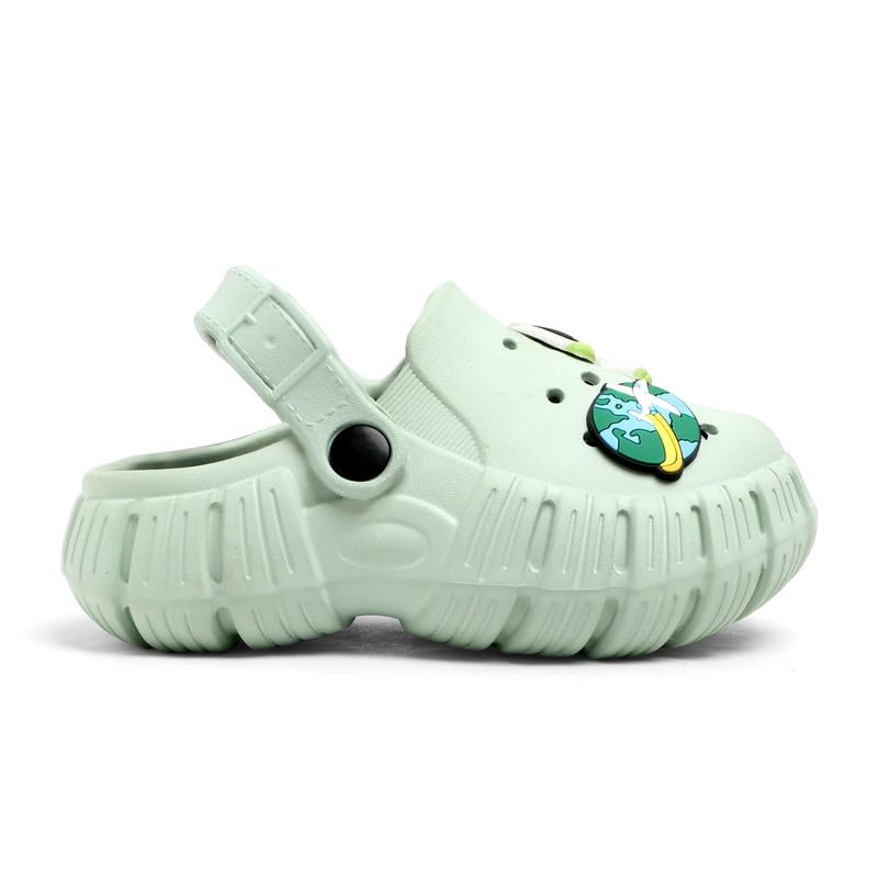 Image of Unisex Kids Clogs Soft Anti Skid Mules Sandals with Adjustable Back Strap Indoor & Outdoor Slipper for Boys & Girls Everyday Use Waterproof Jibbex Slides
