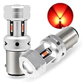 PHINLION 1157 LED Bulbs Red for Tail Brake Lights 500% Brighter Super Bright 2057 2357 2397 1034 7528 LED Replacements for Tail Stop Brake Rear Turn Signal Lights, Pack of 2