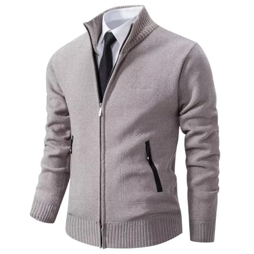 Chaqueta de punto con cremallera y capucha para hombre en varios colores