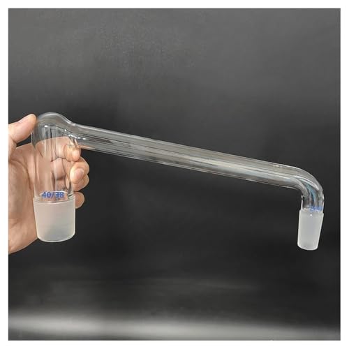 Coude en verre de raccordement pour fournitures de laboratoire 40/38+24/40