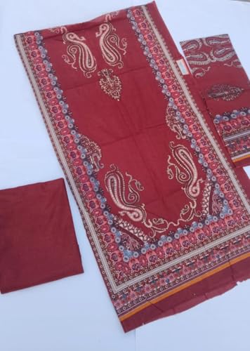 Image of SAMREEN TEXTILE Women's Cotton Floral Printed Unstitched Salwar Suit Dress Material With Dupatta
