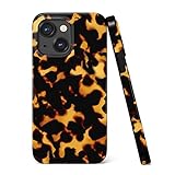 uCOLOR Marble Case Compatible with iPhone 13/14 6.1' Unique Design Ultra Slim Soft TPU Protective Bumper Case Cover for Woman Men (Tortoise Shell)