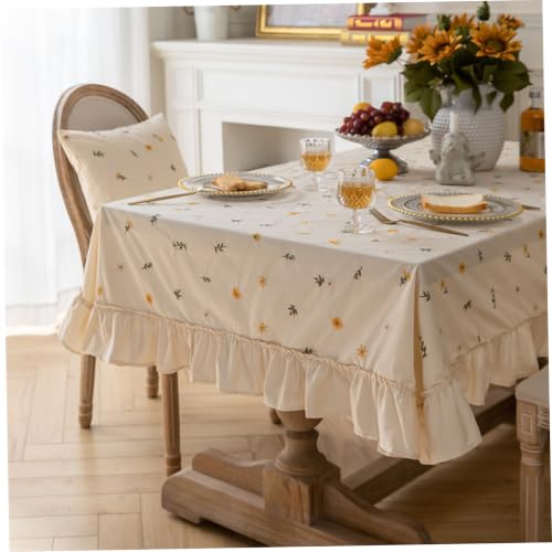 Nappe rectangulaire en coton champêtre pour repas de ferme - 5