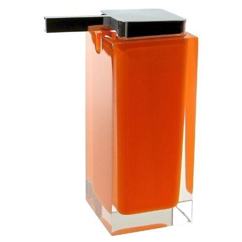 GedyRainbow Square Countertop Soap Dispenser, Orange