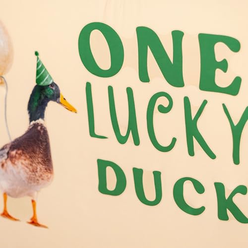 Vinilo decorativo One Lucky Duck para fiesta de cumpleaños miniatura 4