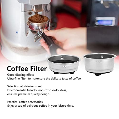 Filtre à café réutilisable HURRISE double portion en acier inoxydable pour machine