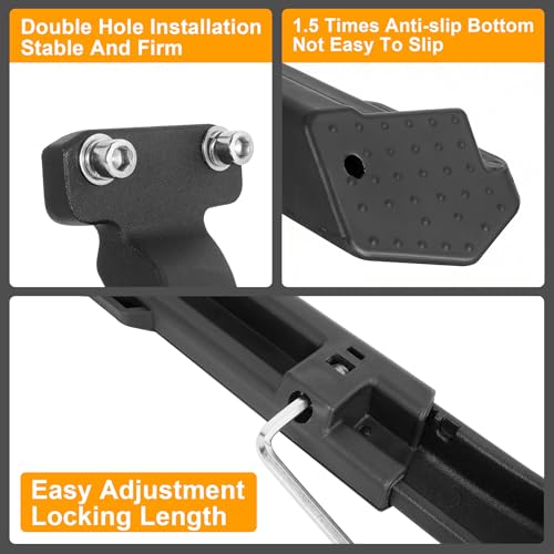 RUTU Bike Kickstand,Adjustable Adult Bicycle Kickstand for 24\"-29\" Ebike,Mountain Bike,Fat Tire Bike,40mm apart Aluminium Alloy Rear Kick stand - Thumbnail 4
