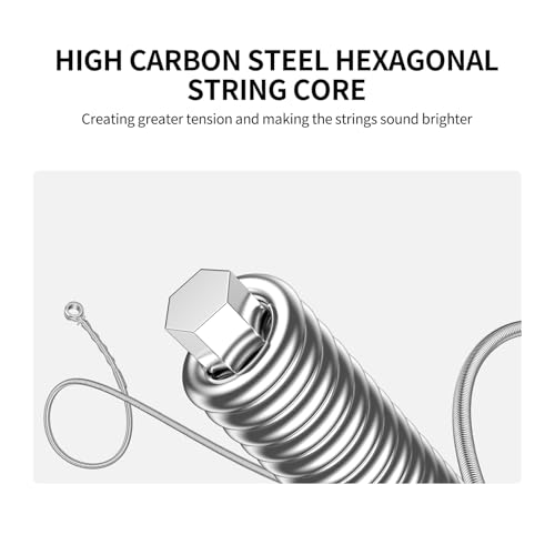 LEKATO Electric Guitar Strings Nickel Plated Steel Coated Electric Guitar Strings with Ball End 10 Set of 6 Hex Steel String(09-42)