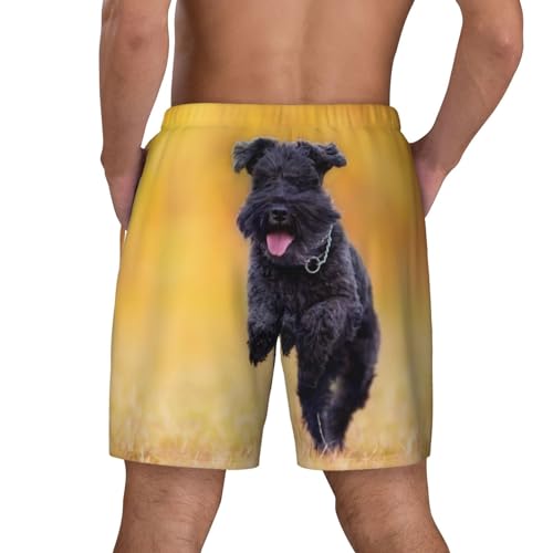 Schnauzer Men's Swimming Shorts Compression Lined Beach Shorts Double Layer Quick Drying Sports Shorts4
