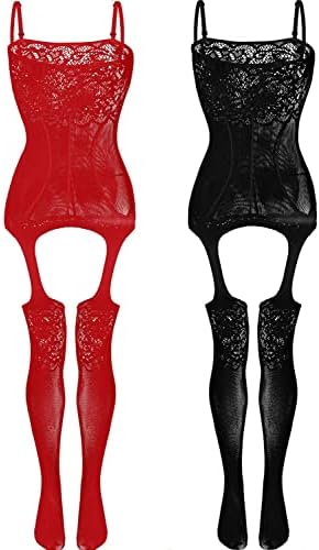 LOVELYBOBO 2-Pack Womens Bodystockings 