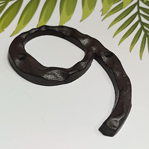 5 Inch House Numbers, Cast Iron Metal Home Address Number, Heavy Duty & Sturdy, Unique Hammered Look, Number 9 #TOP2
