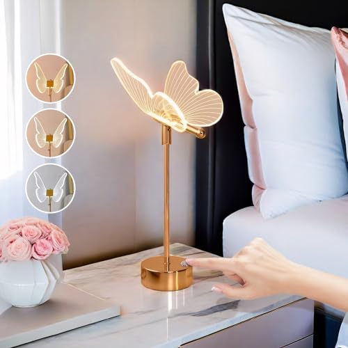 Brovokin HDD001 Led Butterfly Table Lamps,Cute Beside Lamps Nightstand Lamp,Cordless Table Lamp cover