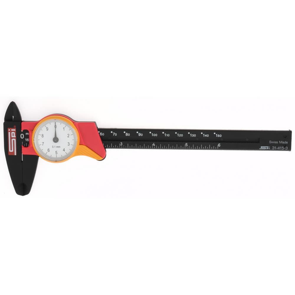 SPI 31-415-3 Shockproof Super Polymid Metric Dial Caliper: 0mm to 150mm Range