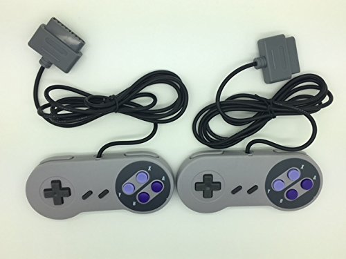 image for Two Brothers Game Store Super Nintendo SNES Controllers, AV Cable and 