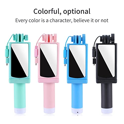 Monopié selfie pequeño SCRUBY para móviles sin bluetooth con control de cable azul 7