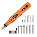 Cordless Rotary Tool, Genround 33pcs Electric Rotary Tool Accessories Kit, 3-Speed Cordless Rotary Tool Kit, Grinding Tool, Sanding Bands, Diamond Burrs, Drill Bits, Collets - Perfect for Small Jobs