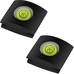 Camera Flashlight Hot Shoe Cover with Bubble Spirit Level for Canon Nikon Panasonic Fujifilm Olympus Pentax Sigma DSLR/SLR/EVIL Camera -Pack of 2
