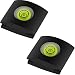 Anwenk Camera Flashlight Hot Shoe Cover with Bubble Spirit Level for Canon Nikon Panasonic Fujifilm Olympus Pentax Sigma DSLR/SLR/Evil Camera -Pack of 2