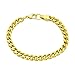 Produktbild Bling Jewelry Unisex Klassisch Braid Seil Square Weizen Kette Fuchsschwanz Link Armband Für Männer Teen for Freundin Massiv Schwer Polished Gold Vergoldet Edelstahl 6Mm 8.5 Inch