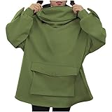 ♛Stilvolles Design: Pulloverjacke, Reißverschluss und große Fronttasche, Kapuze mit Reißverschluss