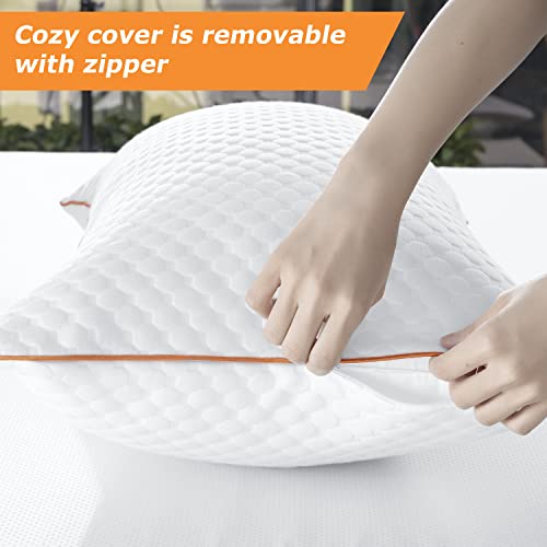 Maxzzz Bamboo Pillows King Size Pillows Set Of 2, Bed Pillows For Sleeping Luxury Down Alternative With Zipper Cover, Cooling Neck Pillows 2 Pack For Side Stomach And Back Sleepers #TOP3