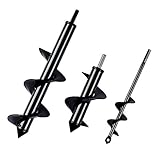 HOME MASTER HARDWARE Garden Auger Drill Bit 3.15x11.8in & 3.15x7in & 1.6x8.7in Garden Plant Tool...