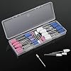 36 Pieces Shank Abrasive Mounted Stone Grinding Wheel Head Mounted Points Abrasive Stone Heads Set Grinding Wheel Bits with Plastic Box for Rotary Tool 1/8 Inch Shank 3 Colors 2 Shapes 6 Sizes
