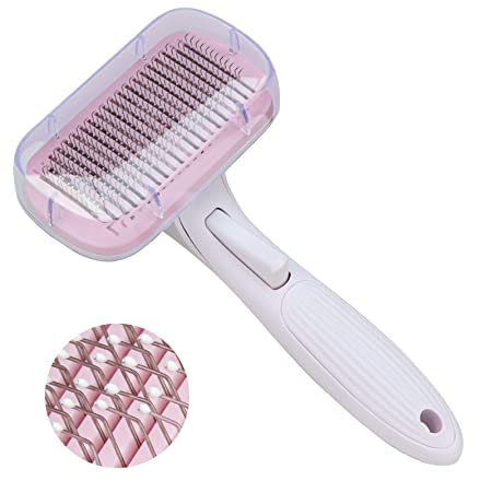 Woofy Self Cleaning Slicker Brush - Ultimate Dog Brush with Rubber Tips for Shedding Hair, Pet Grooming Dematting Brush Easily Removes Mats, Tangles and Loose Fur from Pets Coat (Color May Vary) (B0C1ZJ7LKK) Amazon Price History, Amazon Price Tracker