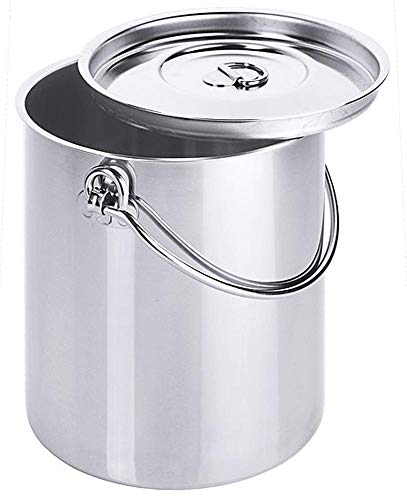 Contacto Edelstahl Eimer, zylindrisch 3 l mit Deckel, ohne Bodenreifen – Bild 3