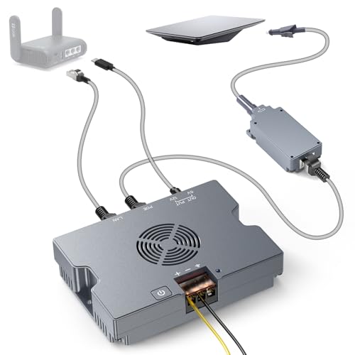 Image of 350W PoE Injector for Starlink Performance Gen 2 & Flat HP, 9-36V to 52V | 350W Gigabit PoE Adapter, 9-36V DC to 52V /6A Output, Rugged Aluminum Housing, Smart Cooling, Dual USB-A & USB-C Ports
