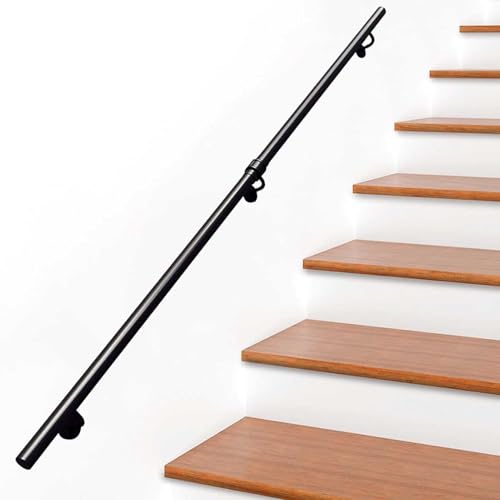 Rambarde d'escalier en acier inoxydable 180 cm pour fixation murale intérieure