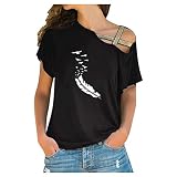 wyzesi Chemisier pour Femme à Plumes t-Shirts a Manches Courtes Femme Basique Amazon Coupe Vent Femme Sweat Veste Femme Capuche Pull Chat Femme Femmes anftfh
