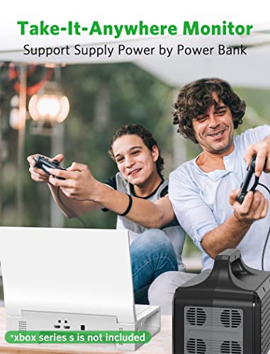 Depgi 14" Portable Monitor For Xbox Series S (Not Included), 60Hz 1080P Hd Ips Portable Gaming Monitor With Remote Control,Portable Monitor With Hdr10,Amd Freesync, 2X Hdmi #TOP2