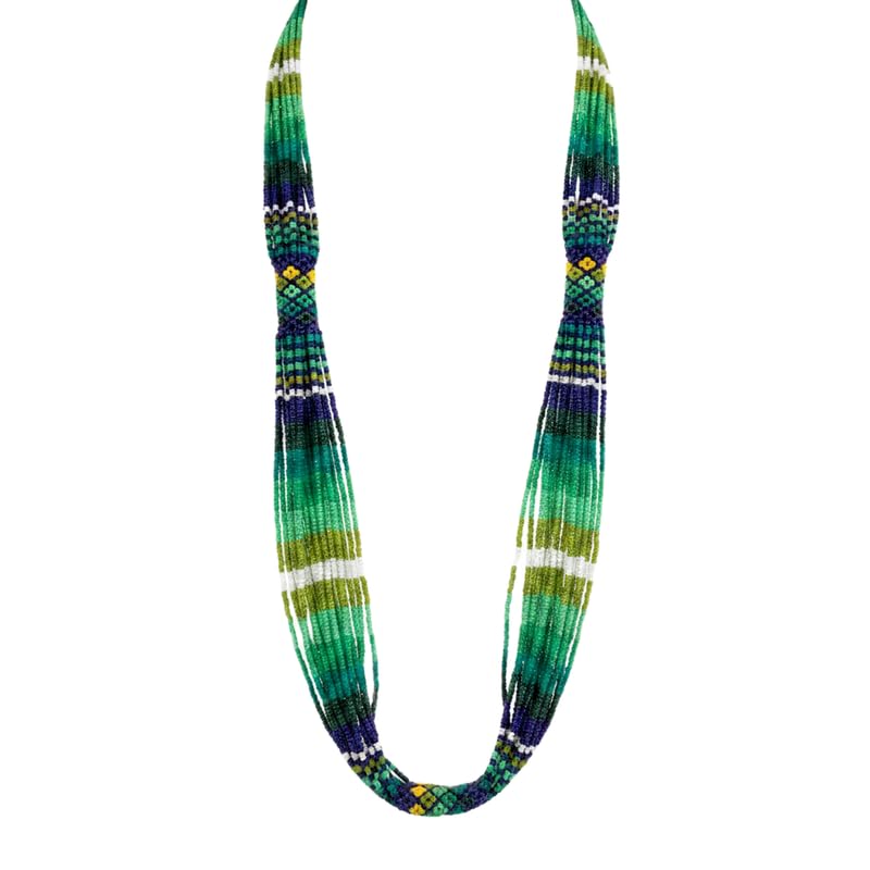 Collier Gerdan ukrainien fait main en perles de rocaille d'exception LKBEADS