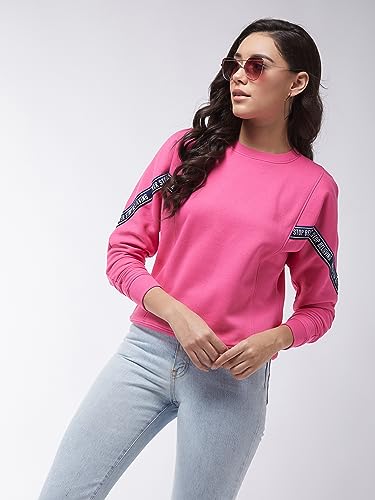 Image of Modeve Women Magenta Printed Sweatshirt for Winter