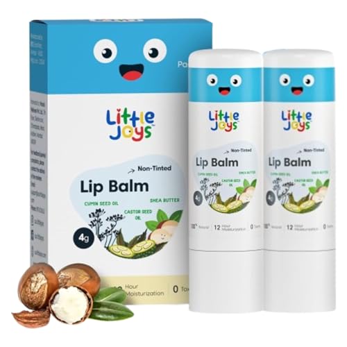 Image of Little Joys Natural Lip Balm for Kids | Heals Chapped Lips | Formulated with Child Friendly Waxes, Shea Butter, Milk Protein & Castor Seed Oil | Developed by Experts | 4g X 2
