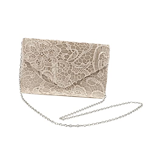 Phette de soirée beige pour femmes, sac à main de banquet