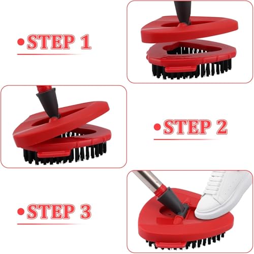 Image of Scrub Brush, 2 Pcs Spin Mop Scrub Brush Head Compatible for O Cedar EasyWring 1-Tank System, Hard Bristle Cleaning Brush for Bathroom, Kitchen, Tub and Tile (2pack Brush)