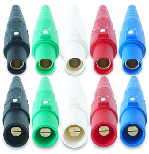 CLS40 400A Camlock Connector Set, 5 Male & 5 Female Camlok Connector Bundle, Rugged High-Performance Power Connectors for Industrial & Event Applications