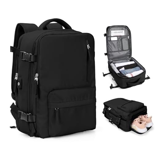 SZLX mochila impermeable de Senderismo 45x36X20 mujer ryanair bolsas de viaje 40x30x20 Equipaje de Mano de cabina de avion para vueling, EasyJet, de hombre Negro S